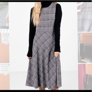 Grey Plaid Dress - Bella Ella